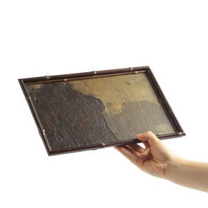 Baoming Rock Bamboo <b>Tea</b> Tray 20x15cm Durable Chinese Zen Style <b>Tea</b> <b>Set</b> Storage Flat Shape - Product Image 1