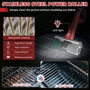 Cepillo de Limpieza Eléctrico para Parrilla de Alto Torque con 3 Cabezales Intercambiables, Cepillo de Limpieza para Parrilla Eléctrica con Carga Tipo-C - Product Image 4