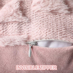 Funda de Almohada con Lazo Rosa, Felpa Suave, Decoración <span class=keywords><strong>Coqueta</strong></span> para Habitación de Niñas, Estilo Preppy - Product Image 3