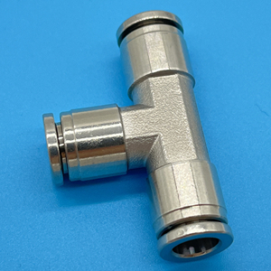 Raccordo Pneumatico a T <span class=keywords><strong>in</strong></span> Acciaio Inox, Connessione Rapida a 3 Vie per Tubi dell'Aria Compressa - Product Image 4