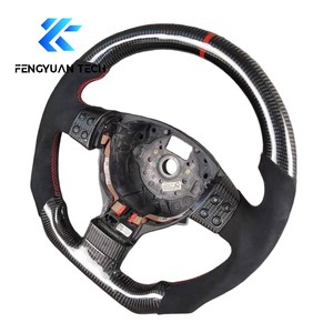 Volante de Fibra de Carbono con LED y Alcántara para VW Golf 5 R Mk5 GTI R32 Jetta Bora Touran Passat B7 Tiguan <span class=keywords><strong>Rline</strong></span> - Product Image 3