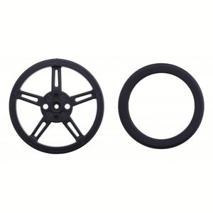 Robot Smart Car <b>Wheel</b> <b>Plastic</b> Rubber for FS90R RC Servo 9g 360 Degree Servo Continuous Rotation Servo FS90R + <b>Plastic</b> <b>Wheels</b> - Product Image 4