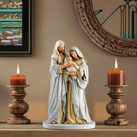 Sculpture Personnalisée de la Sainte Famille en Résine, Statue Catholique Figurine Personnalisée pour la Décoration Intérieure