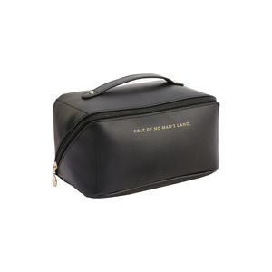 OEM Supported PU Leather Cosmetic Pouch Large Capacity Zipper <b>Makeup</b> Bag with Handle for Travel Storage - Product Image 1