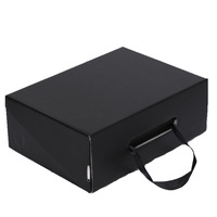 Boîte de papier d'emballage pliable à conception personnalisée Pantone blanc noir femmes hommes boîte d'emballage en carton de chaussures avec poignées vente en gros