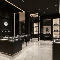 Présentoir de montres moderne en acier inoxydable Mobilier de magasin Comptoir de magasin Montre 3D de luxe pour centre commercial Design d'intérieur