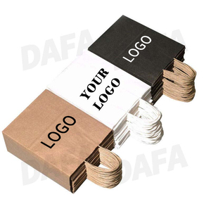 Có thể tái chế Logo tùy chỉnh nâu kraft túi giấy, tùy chỉnh mua sắm xử lý Kraft túi giấy với logo - Product Image 2