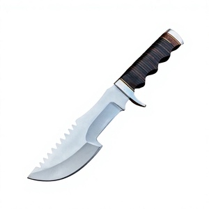 Cuchillo Skinner de Acero de Damasco de Calidad Premium con Mango Ergonómico y Funda de Cuero, Cuchillos Skinner Personalizables OEM - Product Image 1