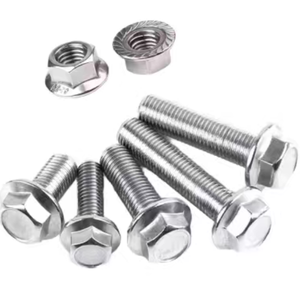 Precisie-geëngineerde ISO4162 SS304 zeskantflensbout met gekartelde moer, anti-losmaak constructiebevestiging voor de hightech-industrie - Product Image 6