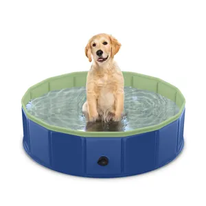 Faltbares Hunde-Haustier-Bad PVC-Pools Zusammen klappbarer Hunde-Haustier-Pool Badewanne Plans ch becken für Hunde Katzen und Kinder