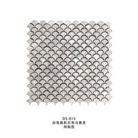 Mosaïque de coquillages nacrés argentés de forme irrégulière haut de gamme pour mur, crédence, sol, escalier, moderne, épaisseur 3 mm, cuisine, hôtel