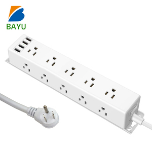 เต้ารับติดเฟอร์นิเจอร์15 AC ช่องชาร์จเร็ว QC ปลั๊กไฟบนโต๊ะสายไฟแบบแขวนอยู่บนโต๊ะ - Product Image 1