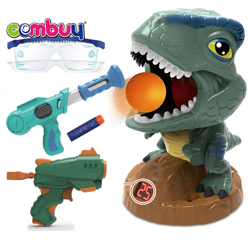 Dinosauro mobile tiro al bersaglio di punteggio gioco schiuma aria giocattoli palla di cannone