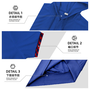 เสื้อยืดมีฮู้ดผู้ชายสไตล์ยุโรปอเมริกัน แขนสั้น ลำลอง สปอร์ต สีขาว โพลีเอสเตอร์ รุ่น DF24ZY-3 - Product Image 6