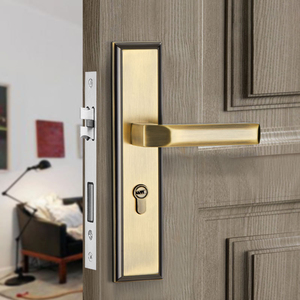 Chất Lượng Cao Chống Gỉ Kẽm Nhôm Sang Trọng Nhà Khách Sạn Nội Thất Tay Nắm Cửa Tay Nắm Cửa Tay Nắm Khóa Thiết Lập Với Khóa Chìa Khóa Cho Cửa Gỗ - Product Image 1