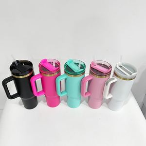 Venta al por Mayor desde Almacén en EE. UU., Paquete de 20 Vasos Térmicos de Acero Inoxidable con Recubrimiento en Polvo H2.0, Chapados en Oro, de 40 oz, para Café, Mantienen la Temperatura de 6 a 12 Horas - Product Image 3