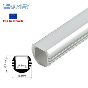EU trong kho nhà máy bán hàng trực tiếp Tủ <span class=keywords><strong>LED</strong></span> ánh sáng bề mặt gắn hợp kim 6063 Bạc 45 độ <span class=keywords><strong>LED</strong></span> Nhôm hồ sơ - Product Image 2