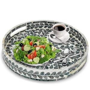 Traditional Handmade Bone Inlay <b>Tray</b> for Snacks <b>Drinks</b> and Home Decor at Low Price Decorative Luxury Look Serving <b>Tray</b> - Product Image 5