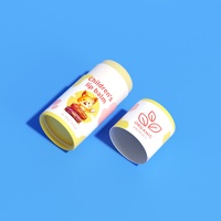 Tube en papier rond personnalisé, vente en gros, coloré, 30g 50g, emballage de baume à lèvres, tube en papier à poussoir