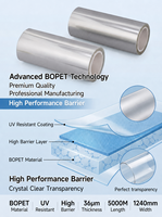 Film BOPET transparent 36μm, protection UV, anti-âge, traité corona d'un côté, pour film de fenêtre et film de voiture