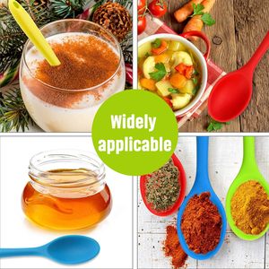 Reusable BPA Free <b>Silicone</b> Mixing Spoon for <b>Cooking</b> With Long Handle - Product Image 5