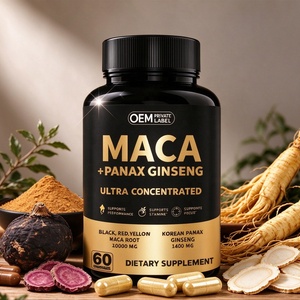 <b>Maca</b> Capsules High Potency Black <b>Red</b> Yellow <b>Maca</b> Root Powder Men Stamina Supplement OEM ODM Custom Packaging Wholesale - Product Image 1