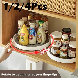 360 rotante Anti-scivolamento condimenti da cucina girevole scaffale per stoviglie rotondo Multi-funzionale scaffale di stoccaggio - Product Image 2