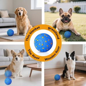 Jouet interactif intelligent pour chien, orange, en matériau E-TPU imperméable, corde, balle rebondissante automatique - Product Image 5