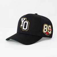 Gorra de Béisbol de Sarga de Algodón con Visera Curva, Letra Varsity Bordada en 3D en la Parte Delantera, Parche Bordado, Estilo Vintage Universitario, Gorra Snapback Urbana