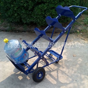 Carretilla Plegable de Aleación de Aluminio de Cuatro Ruedas y Doble Capa Plateada, Carro de Transporte de Carga Multifuncional - Product Image 4