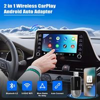 Adaptateur sans fil 2-en-1 Phoebus Link Mini CarPlay & Android Auto avec USB Type-C, garantie 1 an pour véhicules universels