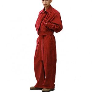 Ensemble veste et pantalon en velours côtelé personnalisé pour hommes manteau thermique décontracté pour la saison d'hiver pour les activités de plein air - Product Image 1