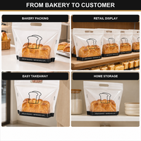 Bolsas de Plástico Transparente con Cierre, Aptas para Alimentos, Reutilizables, para Pan, Tostadas, Sándwiches y Productos de Panadería