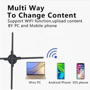 100CM 1024P équipement d'hologramme lecteur d'affichage à distance lampe d'imagerie <span class=keywords><strong>holographique</strong></span> <span class=keywords><strong>hélice</strong></span> 3D hologramme projecteur lumière Led ventilateur - Product Image 4