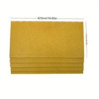 CHINABEES 423*212mm Cellule 5.3 Ruche En Plastique Feuille De Fondation Enduit De Feuille De Cire pour Boîte D'abeille Cadre Profond