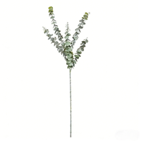 Feuilles d'eucalyptus artificielles en plastique, branche décorative, fleur artificielle, respectueuse de l'environnement, haute simulation, utilisation en intérieur, Noël