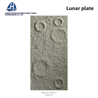 Panel Batu Lunar PU Modern Berbagai Ukuran Tahan Air Tahan Api Tahan UV untuk Dekorasi Dinding Kamar Mandi, Gym, Dalam & Luar Ruangan, Villa