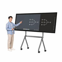 Pizarra Interactiva Inteligente EIBOARD OEM ODM de 77 y 94 Pulgadas, Pantalla Táctil LED 4K, Capacitiva, para Enseñanza en el Aula