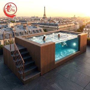 Piscina Económica <span class=keywords><strong>de</strong></span> Gran Tamaño para Patio, 40 pies x 20 pies, para Casa, Jardín, Spa, Piscina Familiar al Aire Libre, Piscina Elevada <span class=keywords><strong>de</strong></span> <span class=keywords><strong>Fibra</strong></span> <span class=keywords><strong>de</strong></span> <span class=keywords><strong>Vidrio</strong></span> - Product Image 1