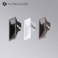 ALPHALUCE Luminaire LED encastré pour marches IP65 Étanche DC24V Basse Tension Éclairage d'escalier Mural Ignifuge avec Nouvelles Options de Couleurs