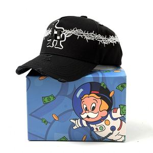 Casquette de baseball vintage personnalisée de haute qualité avec broderie 3D, motif lettres, strass et bordure en satin – Style urbain - Product Image 6