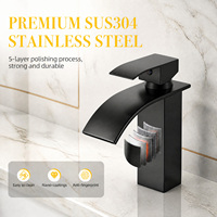 Robinet de lavabo moderne en acier inoxydable 304 avec mitigeur chaud/froid à poignée unique, personnalisable OEM/ODM, vente en gros d'usine
