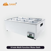 Bain-marie à température constante SAMO à 8 ouvertures, 16L, 2400W, chauffage rapide, bain-marie de laboratoire, AC 110-230V