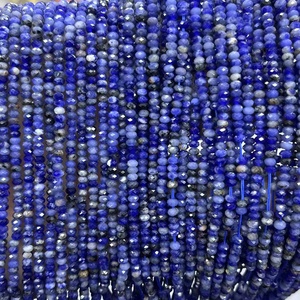 Cuentas facetadas de piedras preciosas naturales mixtas de 2x3mm, cuentas espaciadoras sueltas para pulseras, collares y joyería DIY al por mayor - Product Image 3