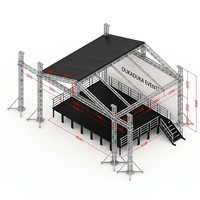 Barrières de scène modulaires en alliage d'aluminium 12x8, anti-explosion, pour le contrôle des foules et la sécurité lors d'événements et de spectacles musicaux