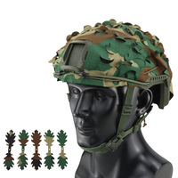Housse de casque en polyester et coton de haute qualité, housse de casque tactique camouflage, accessoires de protection pour casque d'extérieur