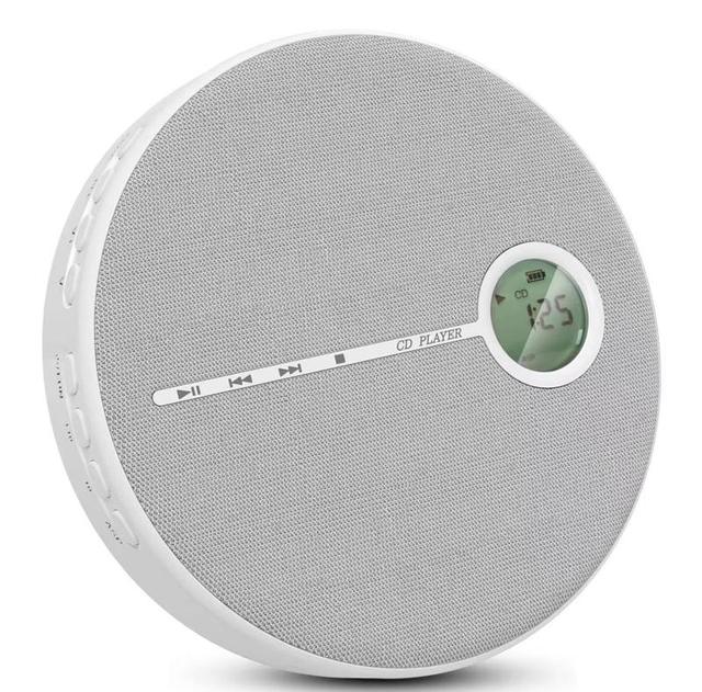 Retro Portable CD Player with BT 5.0 FM Radio USB AUX Playback HiFi Sound for English Learning Birthday Gift