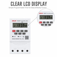 Stop Kontak Timer EU/UK/US 24 Jam, Soket Timer Plug-in Dalam Ruangan dan Timer Lampu yang Dapat Diprogram untuk Stop Kontak Listrik