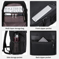 Sac à dos professionnel pour ordinateur portable, en tissu Oxford imperméable, avec logo personnalisé, poignée rembourrée confortable, idéal pour la ville