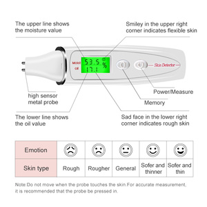 Analyseur d'humidité du teint de la peau numérique à usage domestique Testeur d'huile faciale et détecteur d'hydratation Scanner facial pour l'analyse de la peau